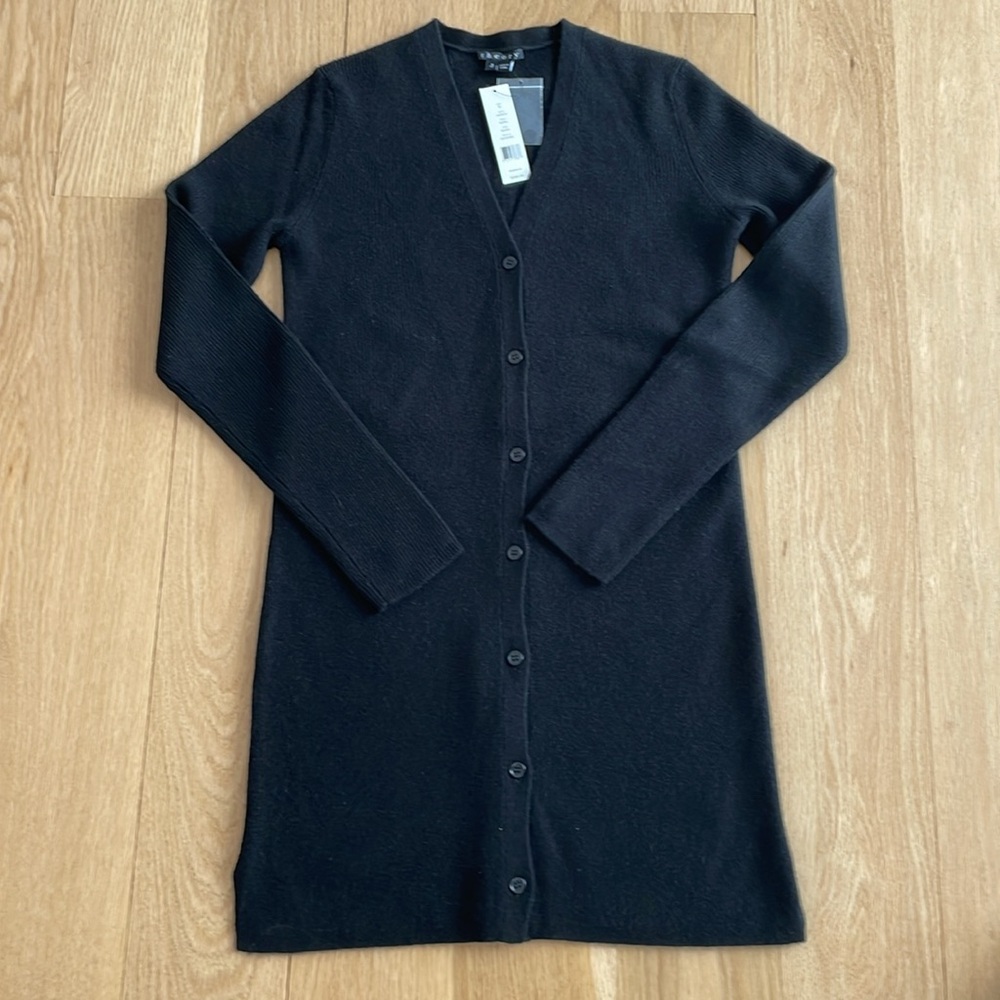 Theory black cashmere  cardigan Small NWT